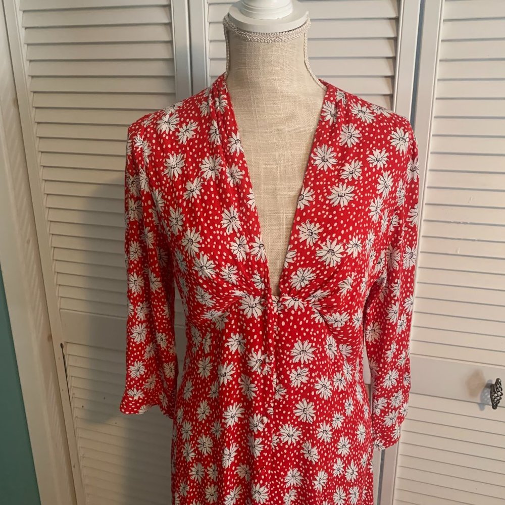 Zara Maxi V-neck Dress